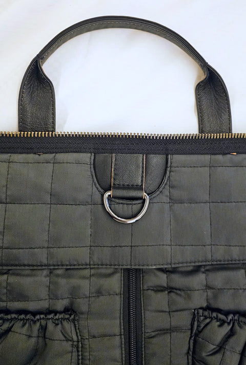 Vintage Leather Garment Duffel