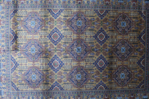 Hand-Knotted Zerkhaki Afghan Wool Area Rug – 6'7" x 9'7" | Rich Brown Tones, Durable Craftsmanship