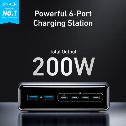 Anker Prime Charger (200W, 6 Ports, GaN)
