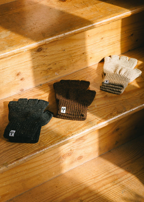 Merino Donegal Fingerless Gloves