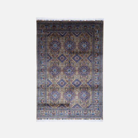 Hand-Knotted Zerkhaki Afghan Wool Area Rug – 6'7" x 9'7" | Rich Brown Tones, Durable Craftsmanship