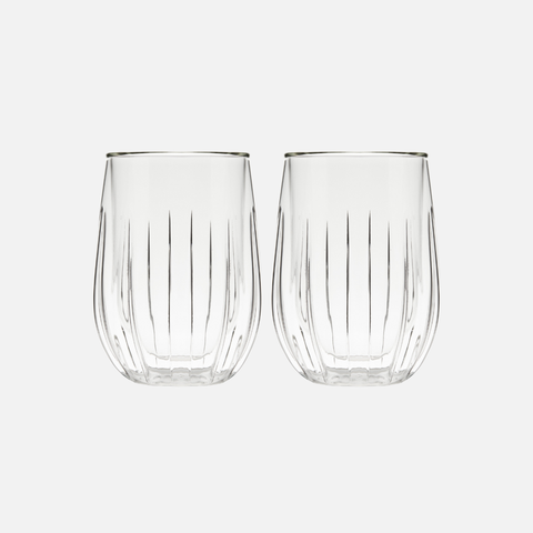 Double-Walled Stemless Wine Glasses Set of 2
