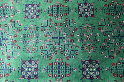 Hand-Knotted Afghani Bukharayi Wool Rug – 6’7″  x  9’9″