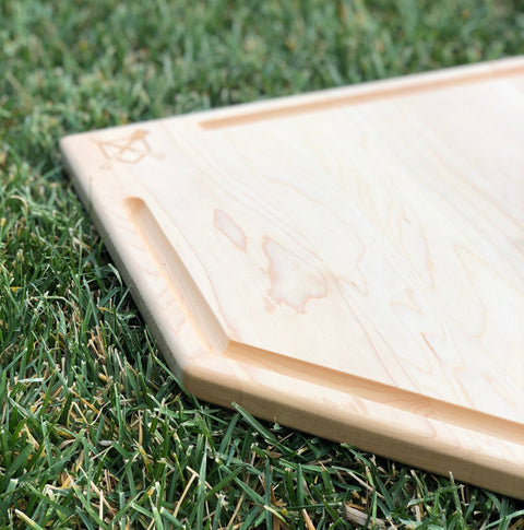 Home Plate Cutting Board With Trough