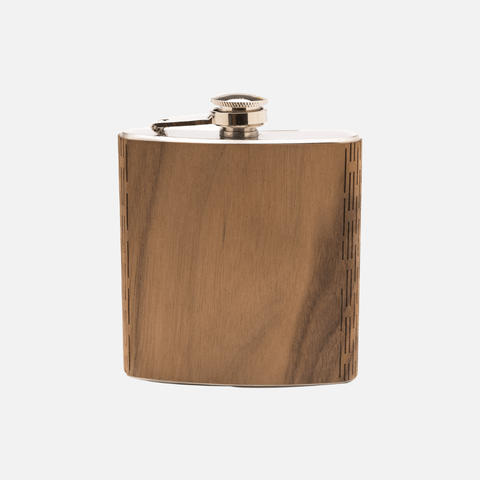 High Quality 6 oz. Wooden Hip Flask - Hand Crafted from Local Wood