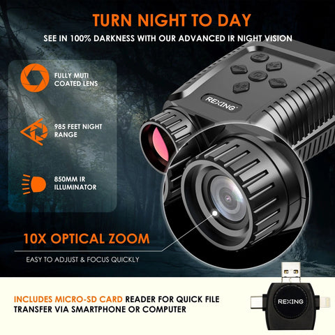 REXING B1 Mini Night Vision Mini Digital Binoculars