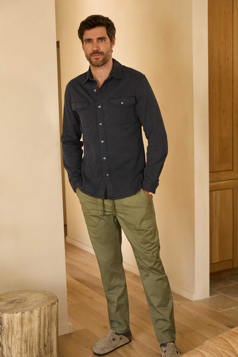 Tyler Poplin Utility Pant - Lichen Green