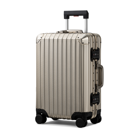 TREVA Aluminum Suitcase Champagne