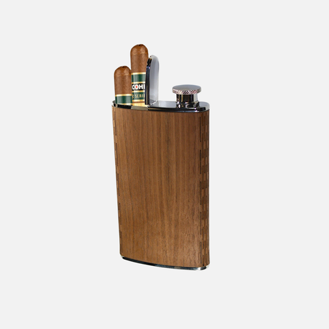 4 oz. Wooden Cigar Flask