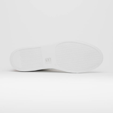 65-229-WHT Diaz Rubberized Calfskin Sneaker White