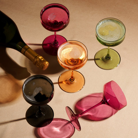 Coupe Glasses in Sage Set of 2