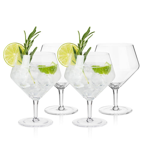 Raye Angled Gin & Tonic Glasses Set of 4